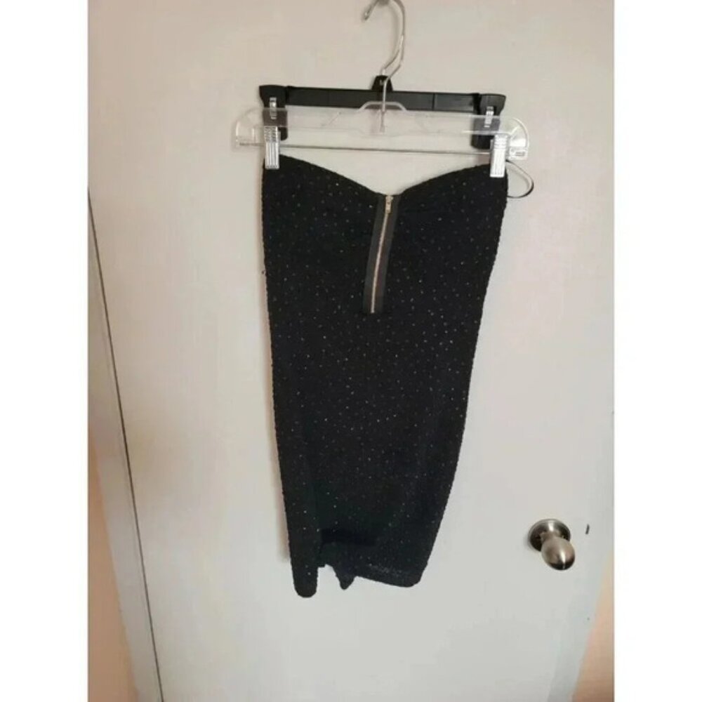 Papaya NWT Black Strapless Mini Dress Medium  Made in USA